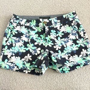 Banana Republic floral navy colored short shorts